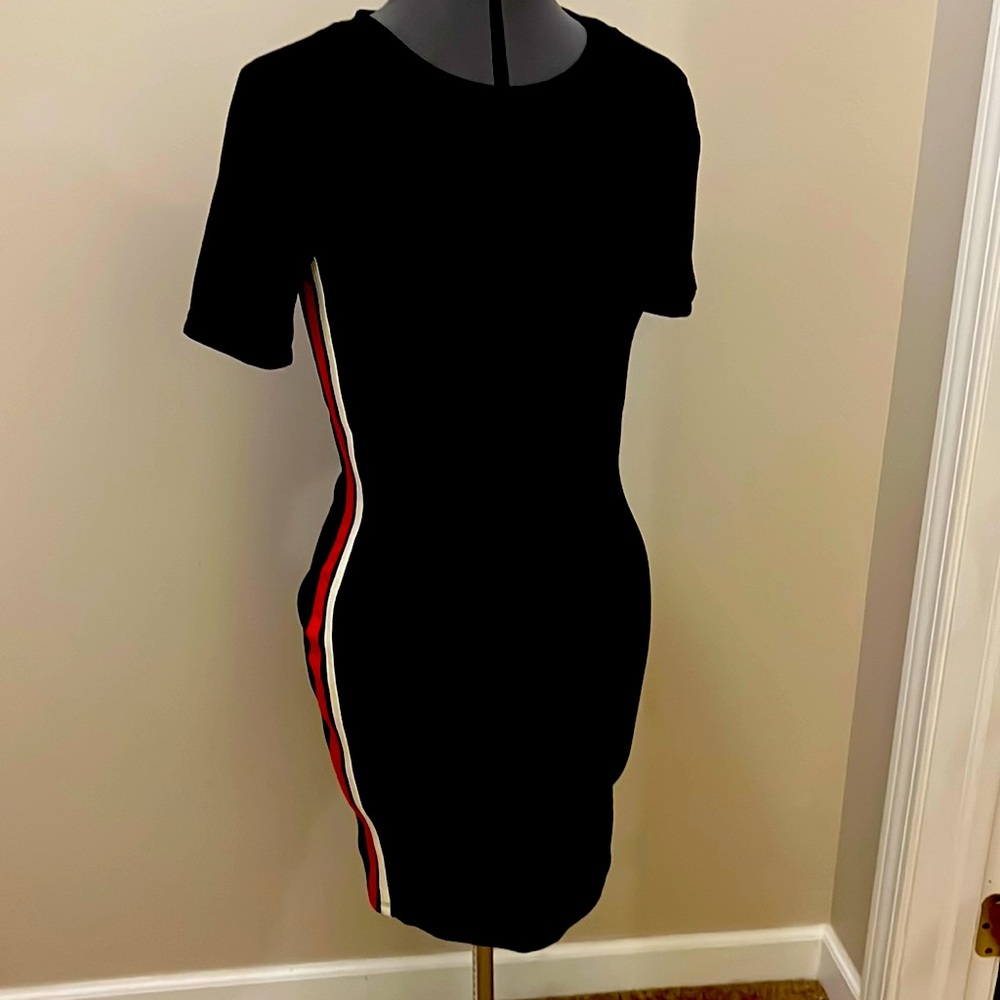 H&M Bodycon Dress Red Stripe